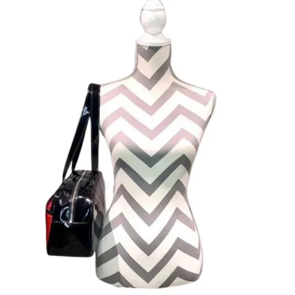 Lux de Ville Black and Red Sparkle Cruiser Tote - Picture 3 of 16